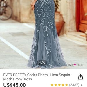 Beautiful blue mermaid gown
